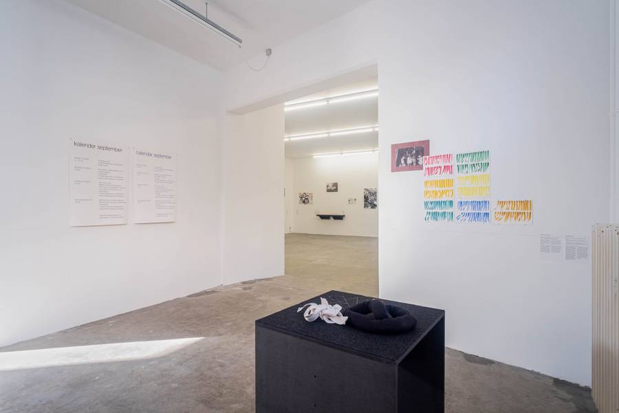 exp. 1: Das Gerippe der Welt, Installationsansicht,  7.9–9.11.2019, 11. Berlin Biennale c/o ExRotaprint, Foto: Mathias Völzke
