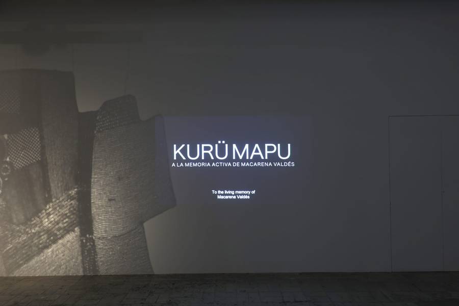 Paula Baeza Pailamilla, Kurü Mapu [Black Land], 2018, installation view, 11th Berlin Biennale, KW Institute for Contemporary Art, 5.9.–1.11.2020, photo: Silke Briel
