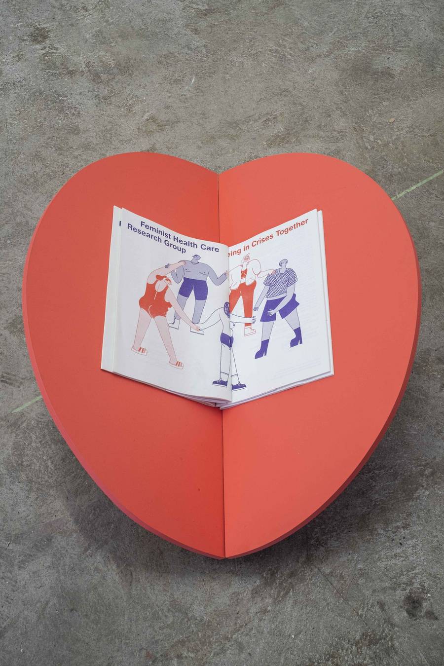Feminist Health Care Research Group, Being in Crises Together, Vol. 2, 2020, publication, risographed, self-published, installation view, 11th Berlin Biennale c/o ExRotaprint, 5.9.–1.11.2020, photo: Mathias Völzke
