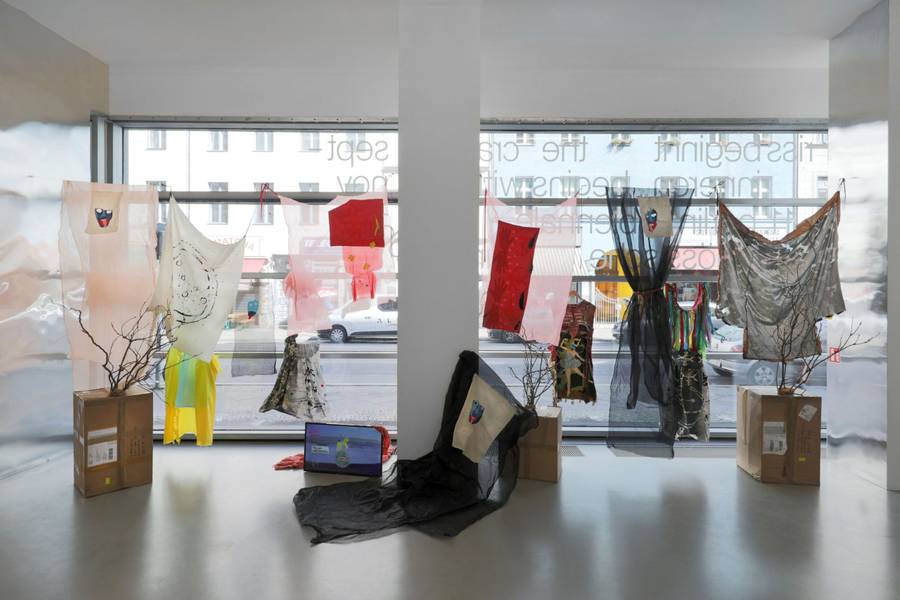 Delaine Le Bas, St Sara Kali George, 2020, installation view, 11th Berlin Biennale, daadgalerie, 5.9.–1.11.2020, photo: Silke Briel
